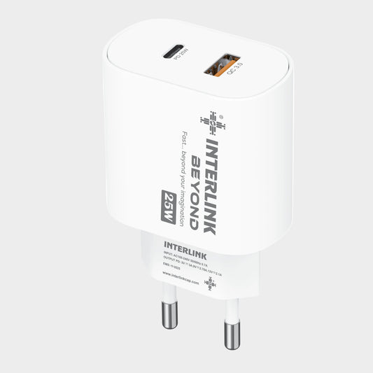 Interlink BEYOND 25W Dual Port Fast Charger
